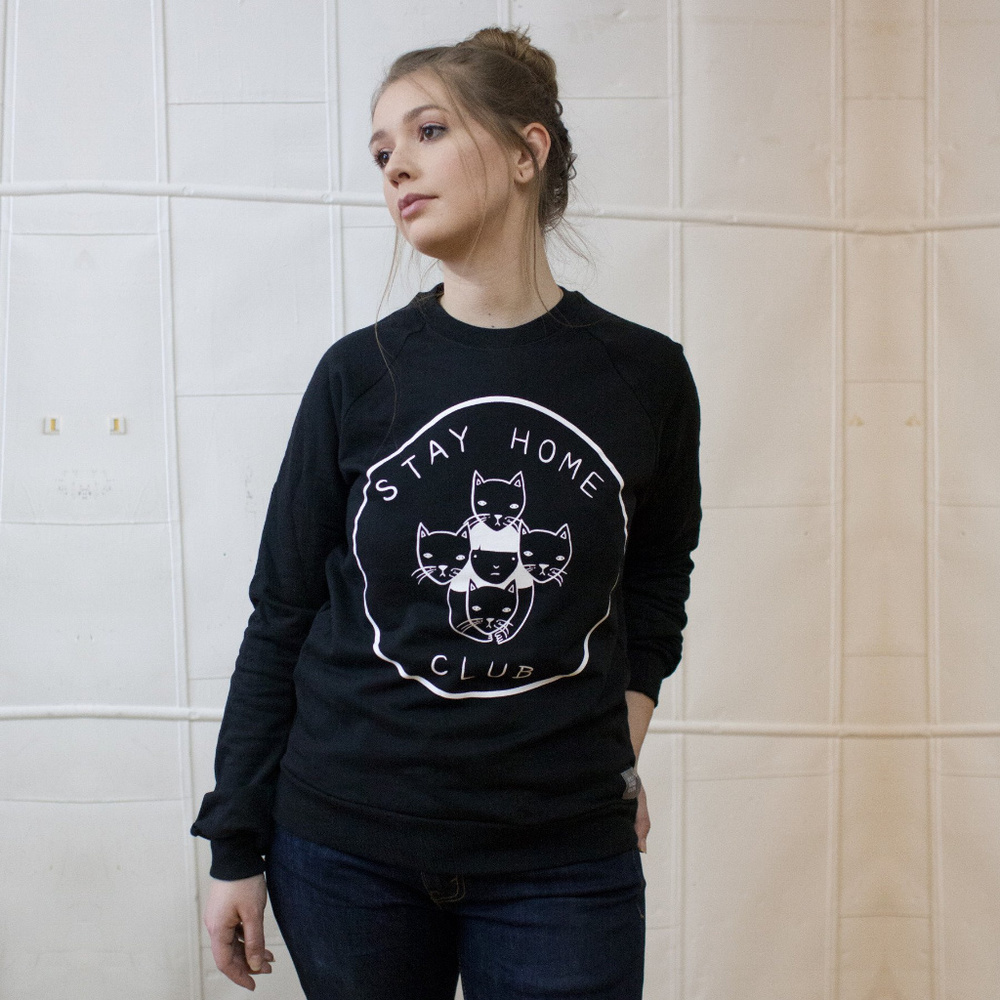 Stay Home Club logo sweatshirt